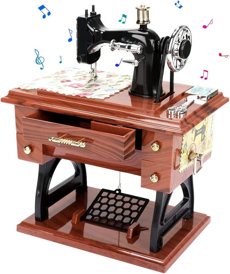 Stitched Memories — Vintage Sewing Machine Music Box — Christmas Finds Co.