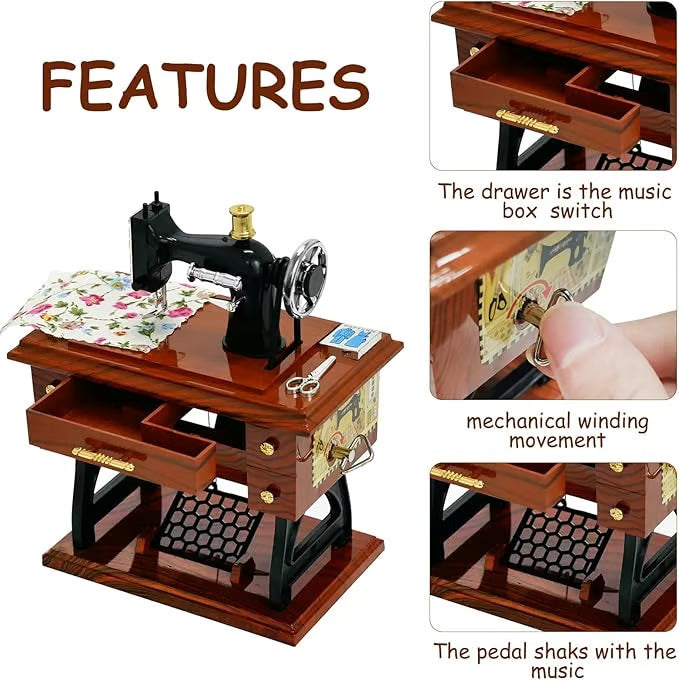 Stitched Memories — Vintage Sewing Machine Music Box — Christmas Finds Co.