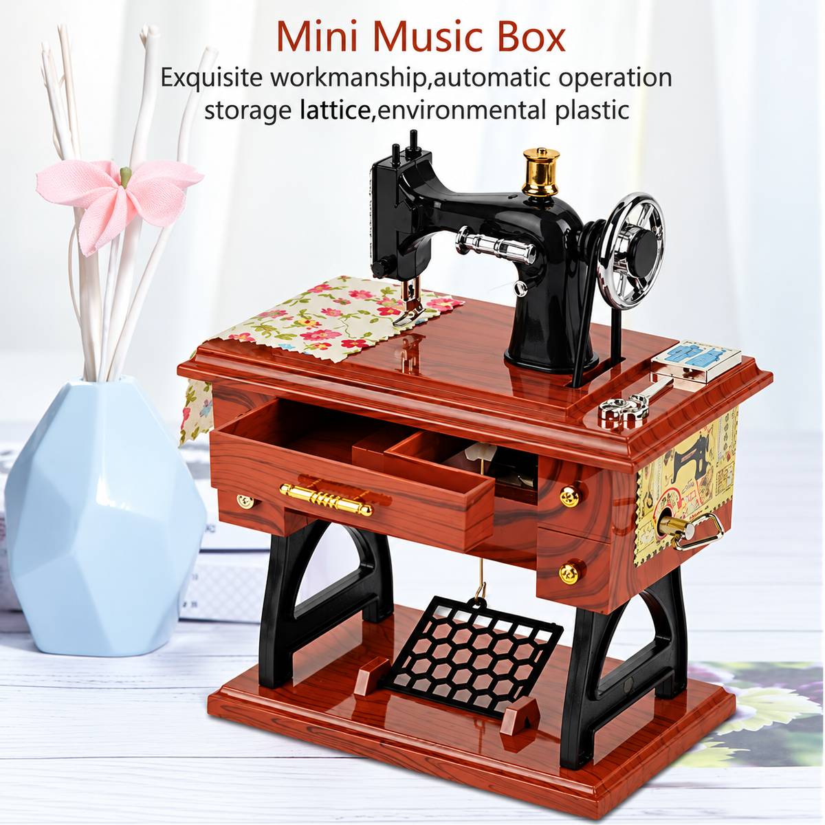 Stitched Memories — Vintage Sewing Machine Music Box — Christmas Finds Co.